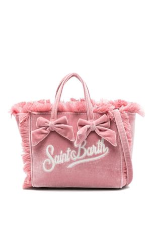 Mini Vanity pink velvet handbag SAINT BARTH KIDS | VAMI00700216G